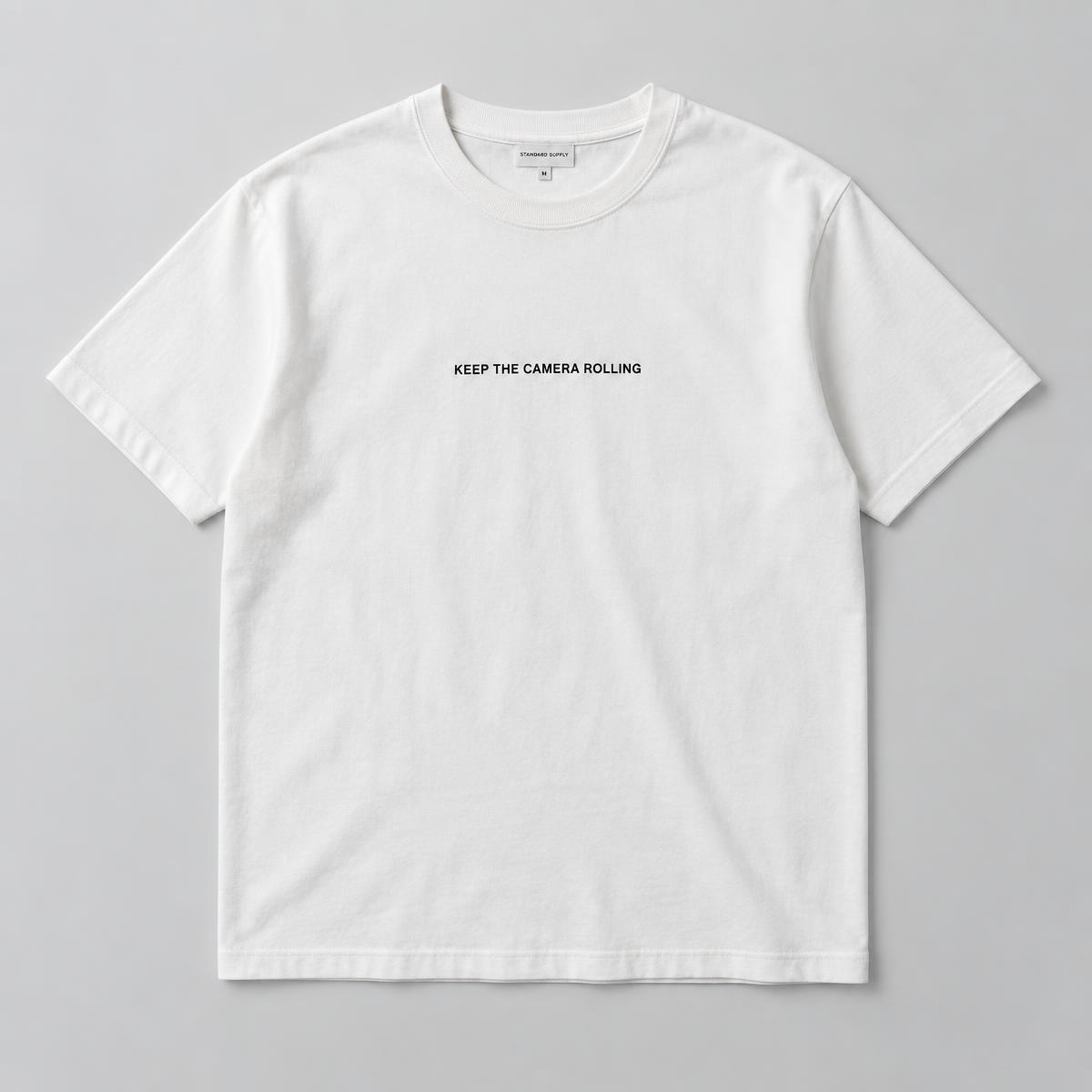 Natural white Keep the Camera Rolling T-shirt